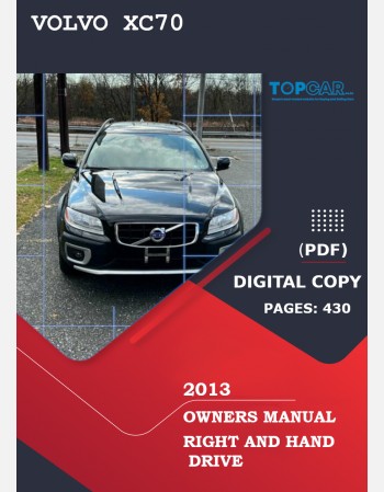 2013 volvo xc70 owners manual lhd & rhd
